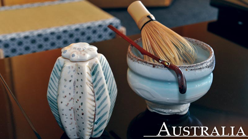 australian tea bowl and tea container